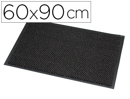 Tapis paperflow absorbant microfibre et polypropylène 60x90cm coloris anthracite