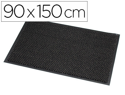 Tapis paperflow absorbant microfibre et polypropylène 90x150cm coloris anthracite