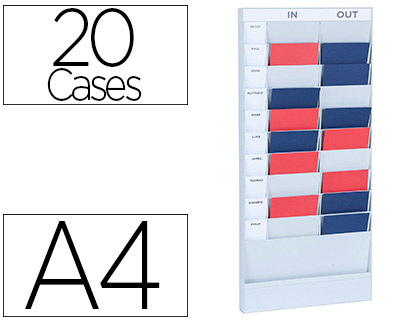 Planning paperflow polystyrène office planner 20 cases format a4 élément départ coloris gris