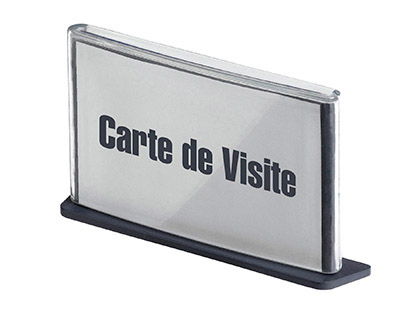 Plaque signalisation paperflow polystyrène format carte de visite coloris anthracite