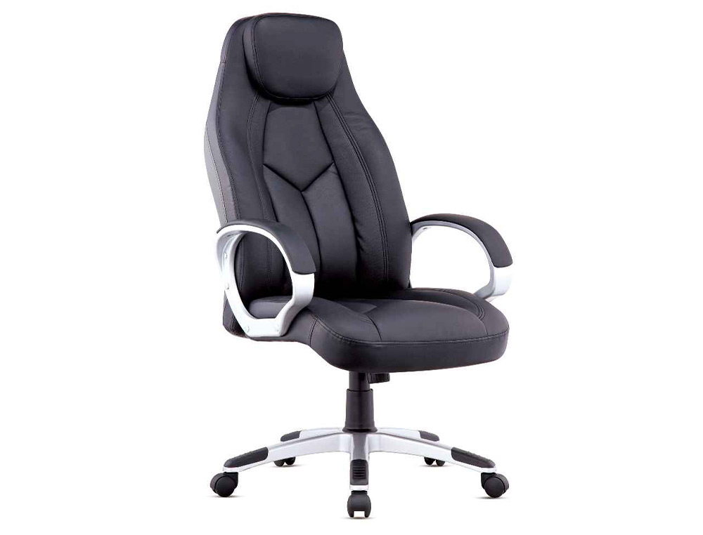 Fauteuil de direction mt international ga249 simili    cuir basculement et hauteur   du dossier reglables noir