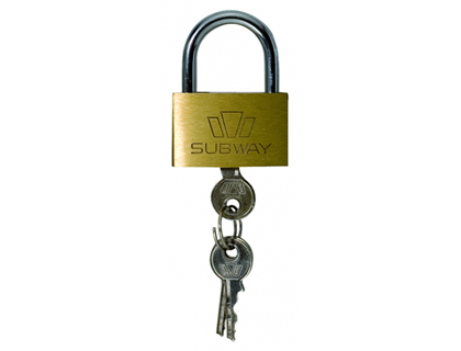 Cadenas a clefs sign laiton massif 50x40x4mm