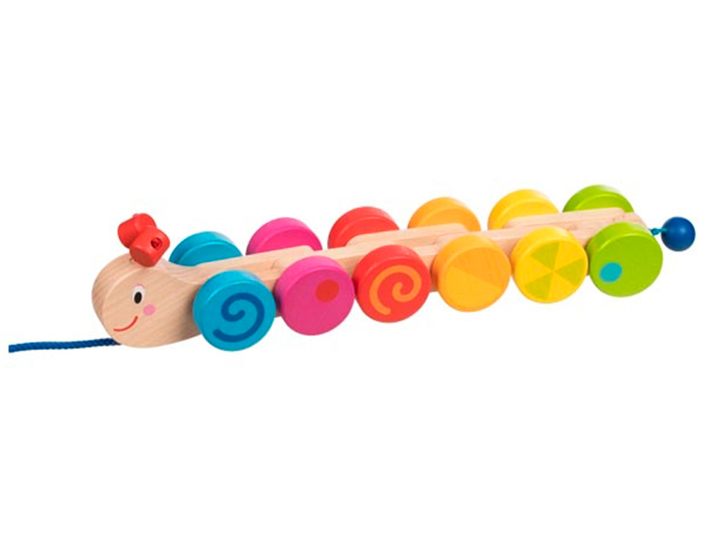 Chenille a tirer goki bois massif colore longueur 330mm