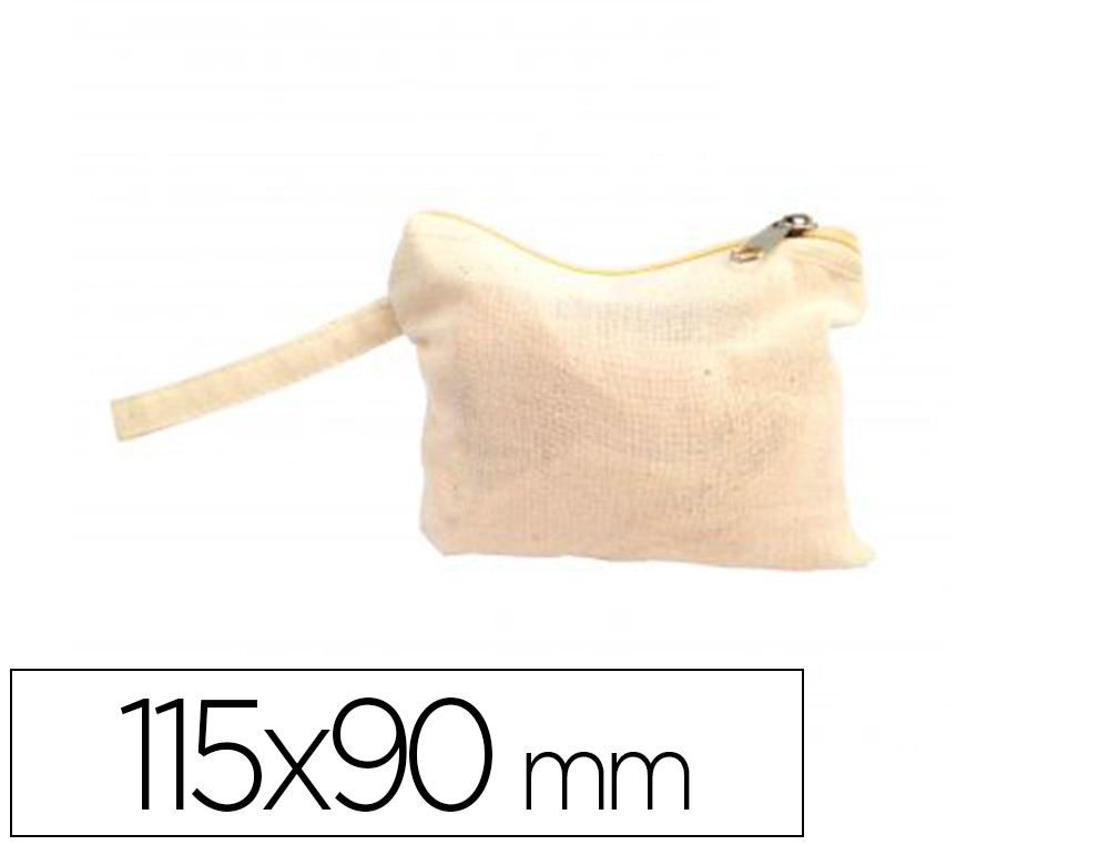 Porte-monnaie sodertex en coton 100gm2 115x90mm 6 pcs   coloris ecru