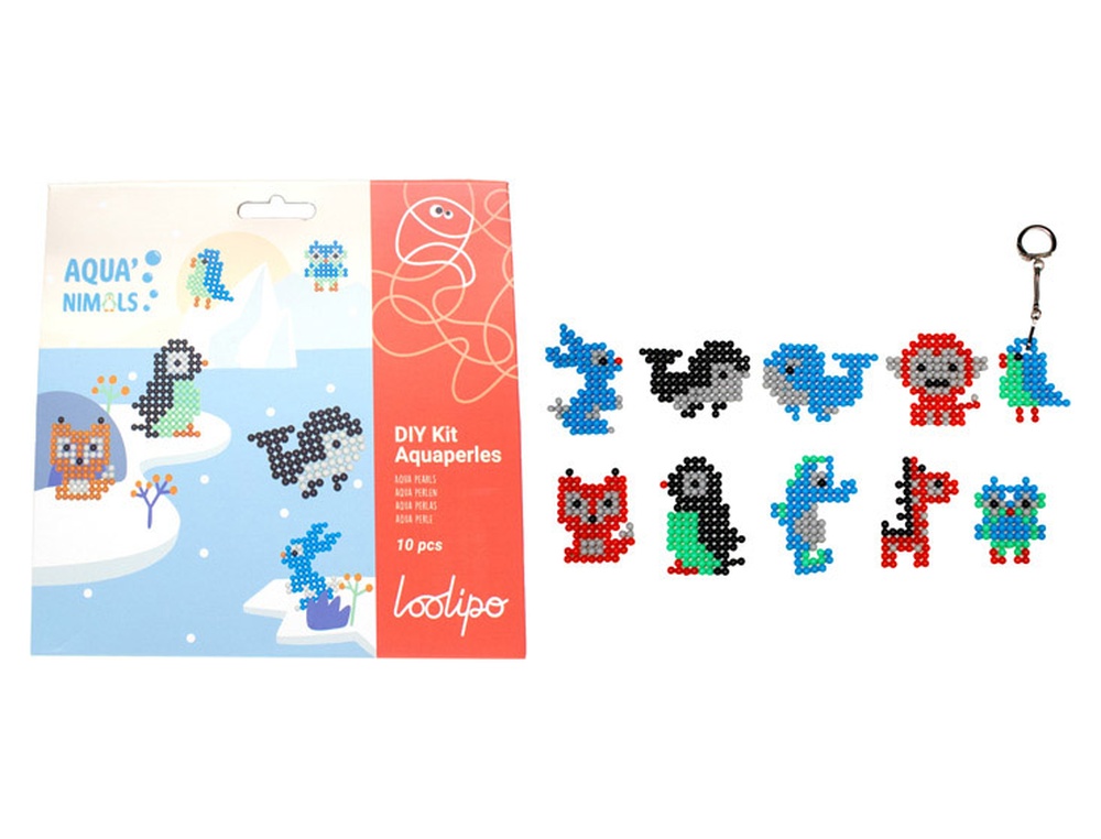 Perles sodertex aqua'nimals + 10 modeles 3x3mm 1500 pcs 5   coloris assortis