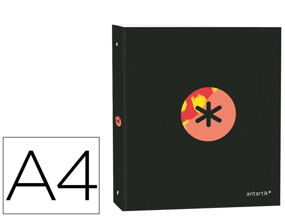 Classeur antartik trending topic 2020 4 anneaux en d 40mma4+ rembordé coloris noir