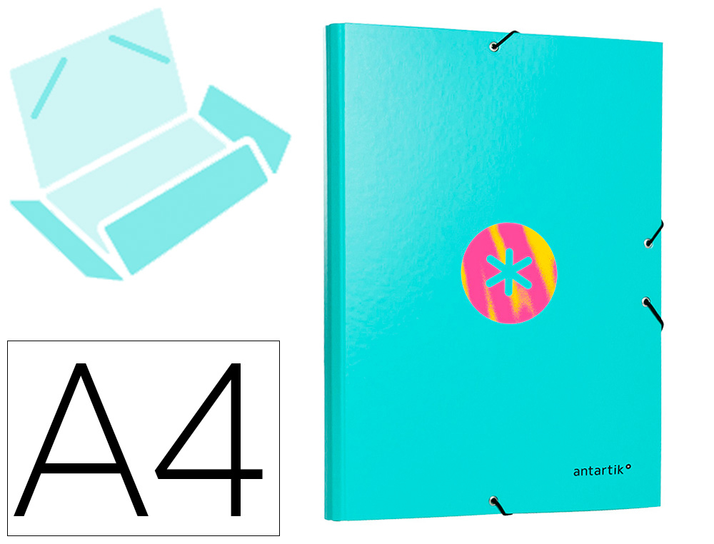 Chemise antartik a4+ elastique3 rabats carton remborde      trending topic 2020 coloris   turquoise