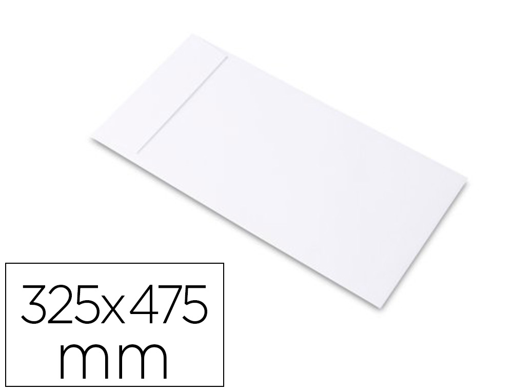 Pochette antalis plastique opaque co-extrudé indéchirable imperméable ouverture grand côté 325x475mm coloris blanc 500u