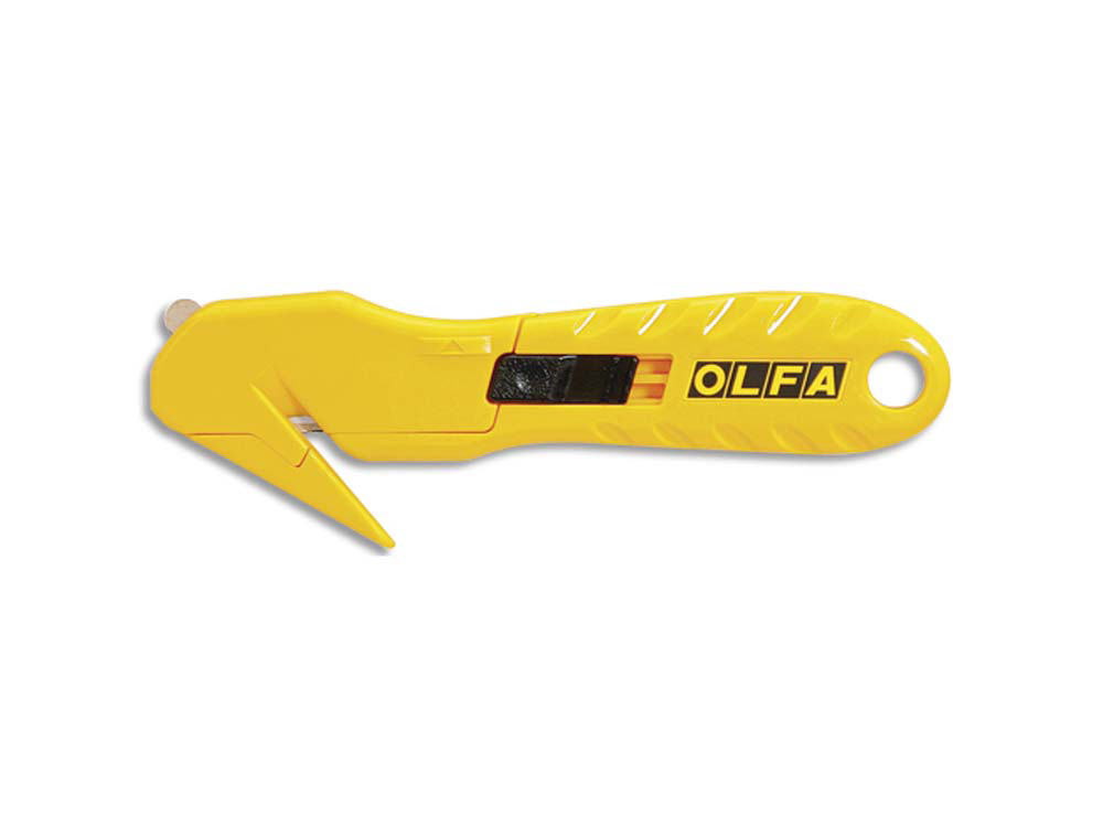 Cutter olfa securite lame sk10 corps abs ergot metal lame peu visible lors de la coupe
