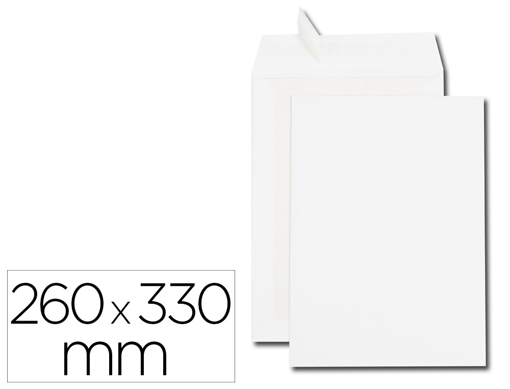 Pochette gpv dos carton velin blanc 120g 24 260x330mm bande protection coins renforces boite 100 unites