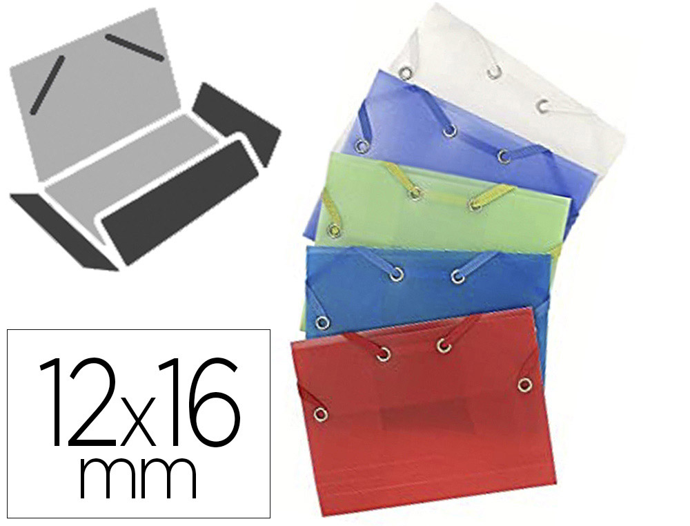 Chemise à rabat exacompta crystal a6 12x16cm polypropylène coloris assortis