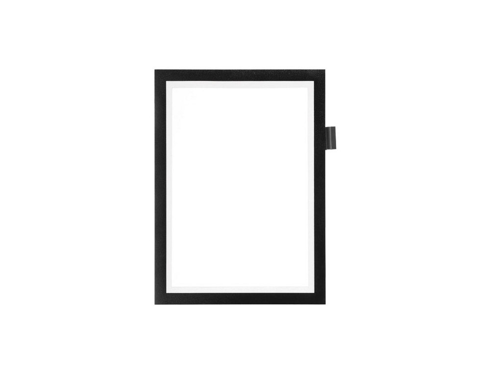 Cadre affichage durable duraframe note adhesif a4 magnetique peut contenir 5 affiches porte-stylo inclus coloris noir
