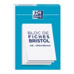 Fiches bristol a6 blc q5 p/30 fiche bristol - oxford - 10,5x14,8cm - quadrillee - bloc 30 feuilles