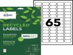 Etiq.las.recy 38.1x21.2 15f975etiquette recyclee - avery - impression laser - 38.1x21.2mm - 15 feuilles