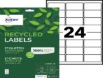 Etiq.las.recy 63.5x33.9 15f360etiquette recyclee - avery - impression laser - 63.5x33.9mm - 15 feuilles