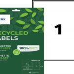 Etiq.las.recy 199.6x289.1 15f1etiquette recyclee - avery - impression laser - 199.6x289.1mm - 15 feuilles