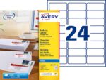 Etiquet.je 63.5x33.9 15f 360e etiquette impression jet encre - avery - 63.5x33.9mm - 15 feuilles