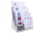 Porte-brochure  a4 vert. 3c porte-brochures 3 cases - exacompta - format a4