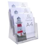 Porte-brochure  a4 vert. 3c porte-brochures 3 cases - exacompta - format a4
