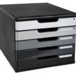 Modulo a4 5t noir/grey glossy module de classement - exacompta - modulo 5t nuances de grey