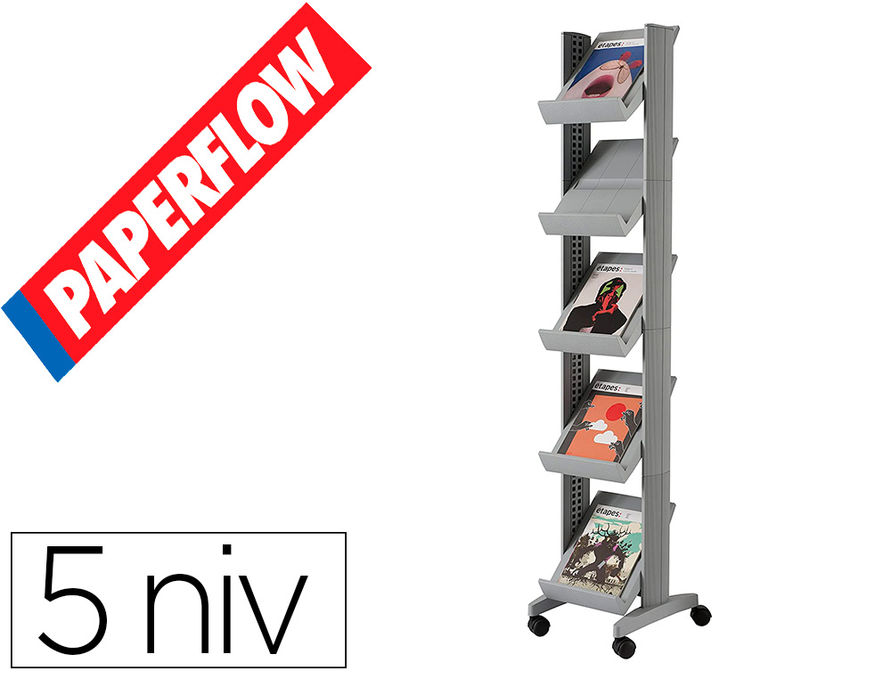 Presentoir comp. 1f/5 niv alu