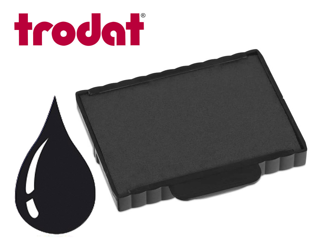Cassette encrage trodat 6/57a pour tampon metal line 5207/  5470 taille empreinte         60x40mm coloris noir