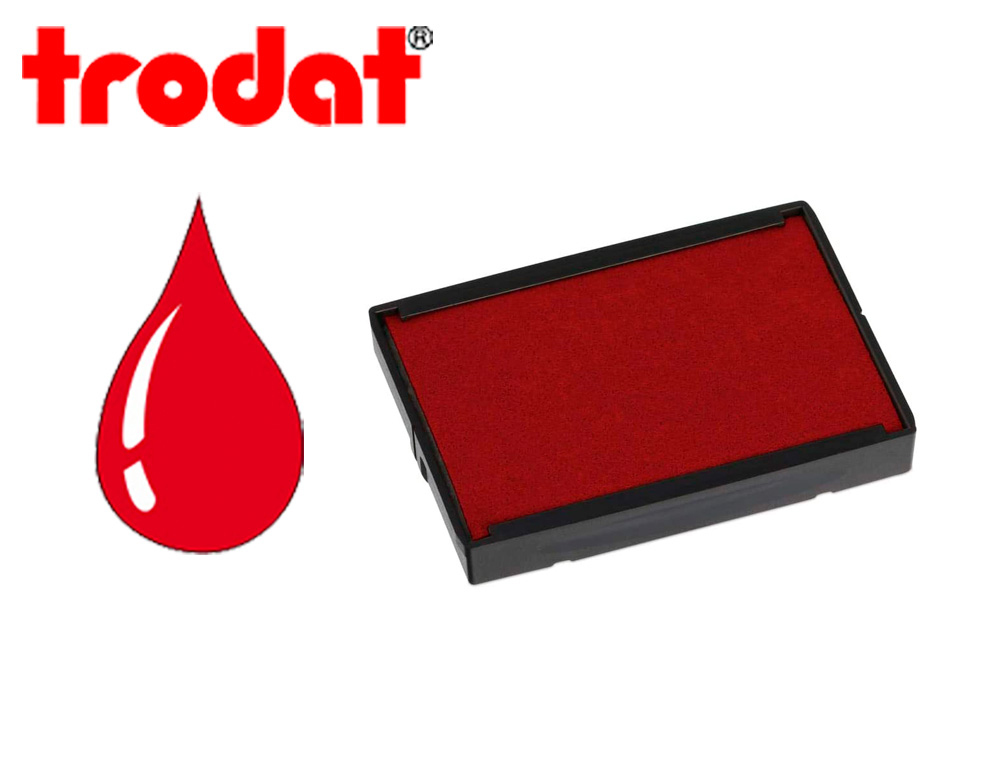 Cassette encrage trodat 6/4929c pour tampon encreur printy 4929/4729 coloris rouge