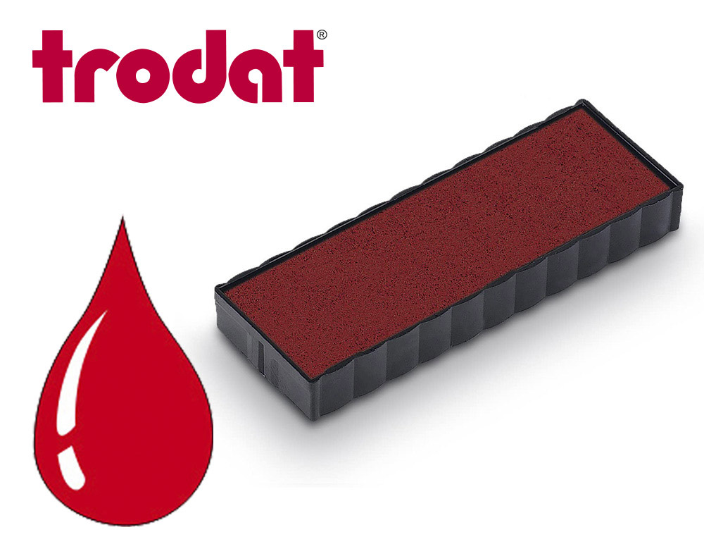 Cassette encrage trodat 6/4817c pour tampon printy 4816/4817 coloris rouge