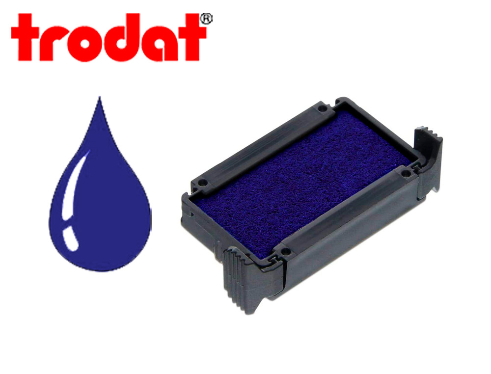 Cassette encrage trodat 6/4910b pour tampon printy 4810/4910/4836/4910ta coloris bleu
