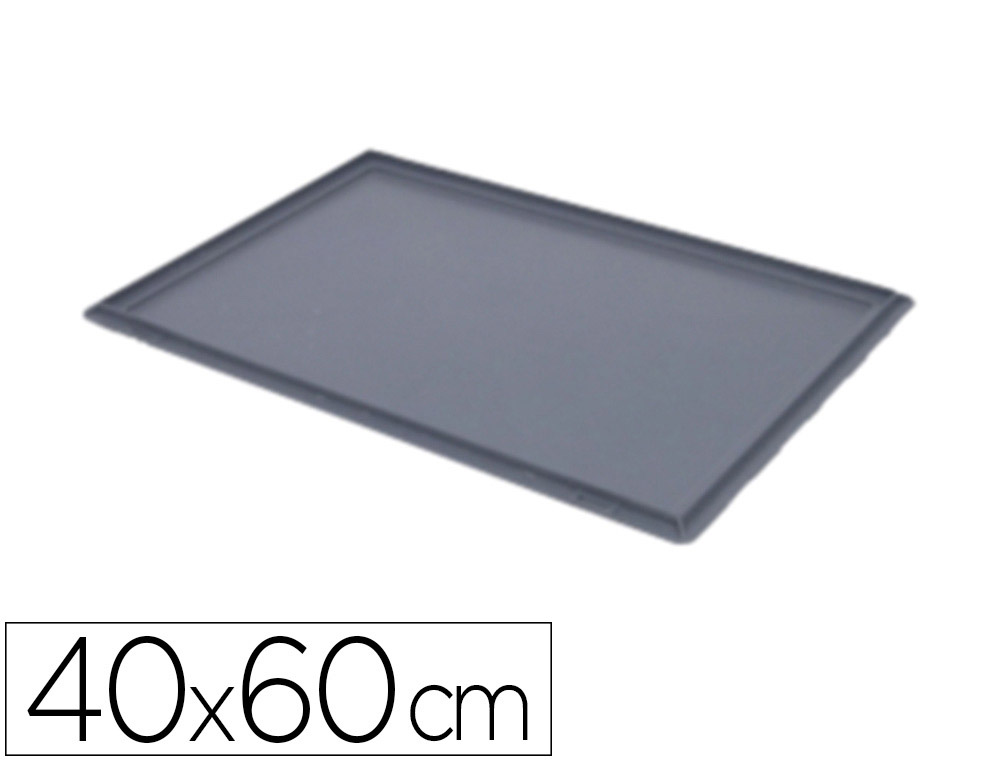 Couvercle viso bac manutention polypropylene 40x60cm gris