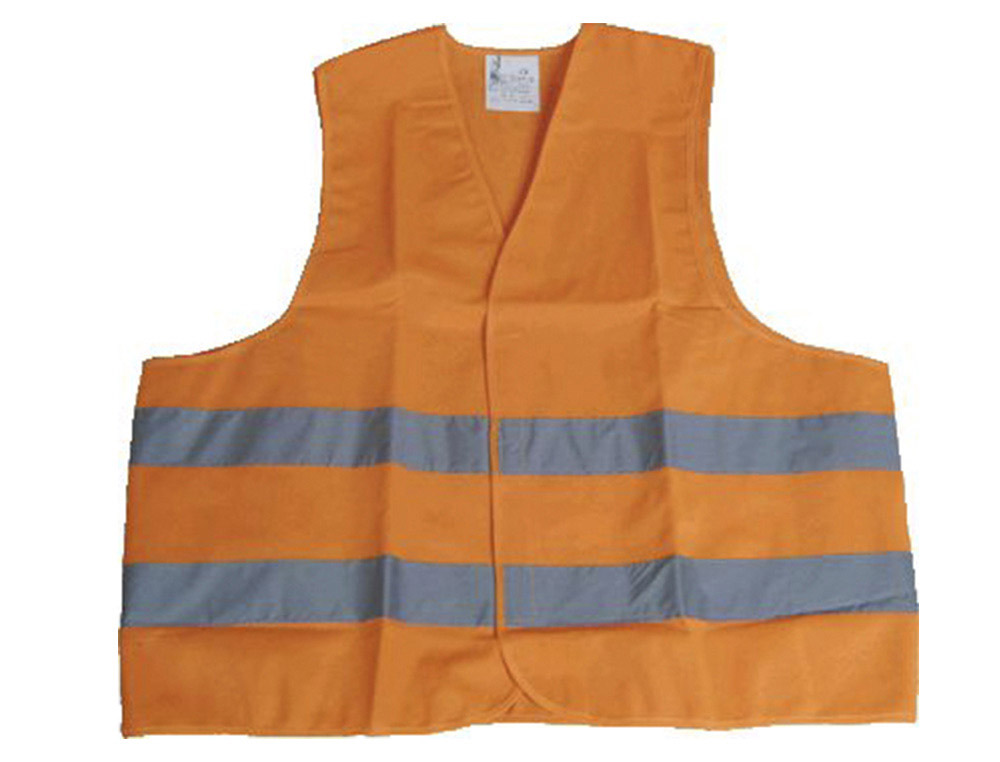 Gilet de securite viso 2 bandes reflechissantes coloris orange