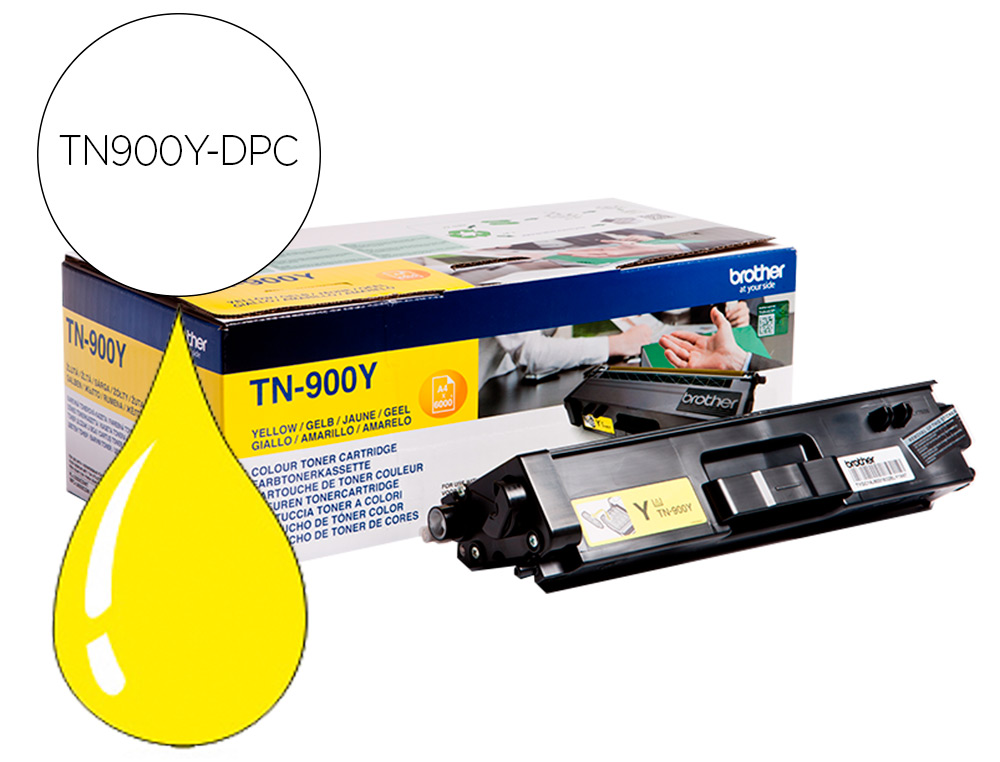 Toner laser compatible dpc brother tn900y 6000 p jaune