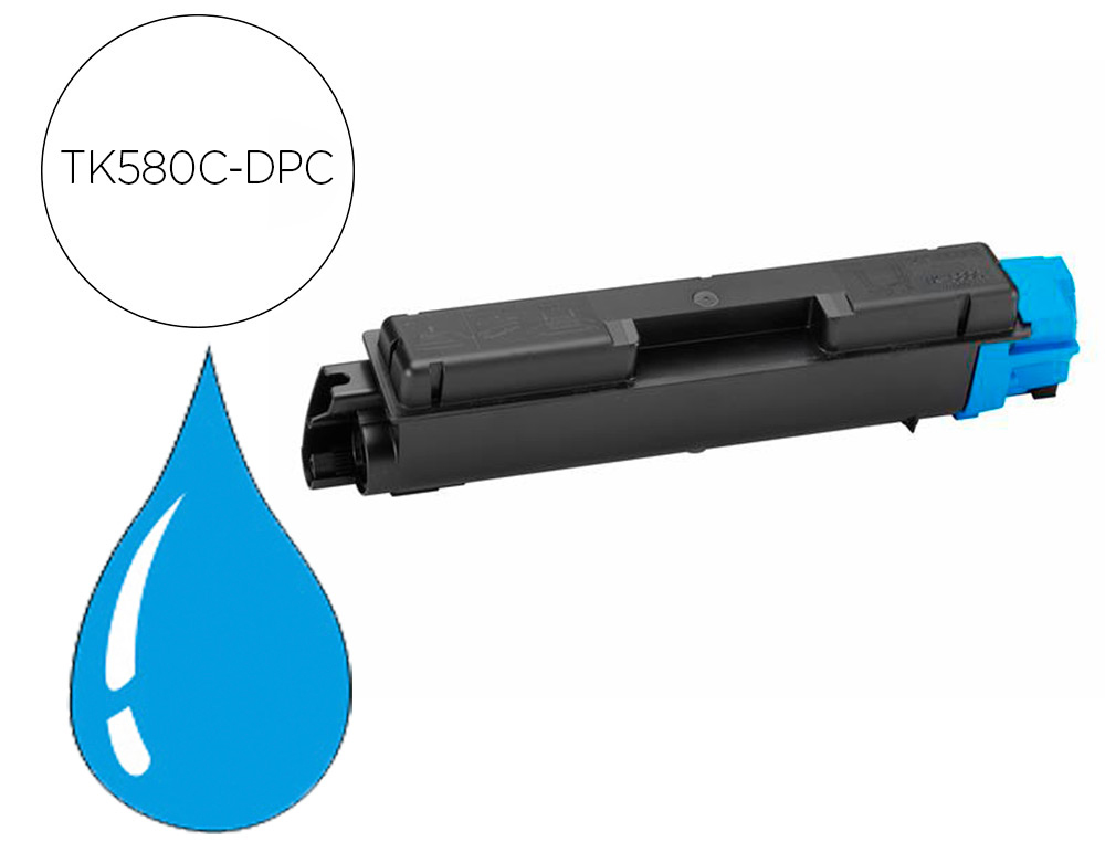 Toner laser compatible dpc kyocera tk-580c 2800 p cyan