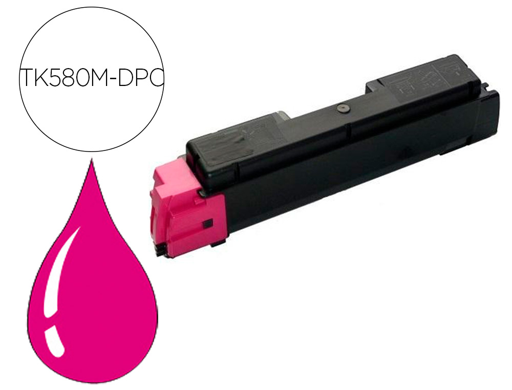 Toner laser compatible dpc kyocera tk-580m 2800 p magenta