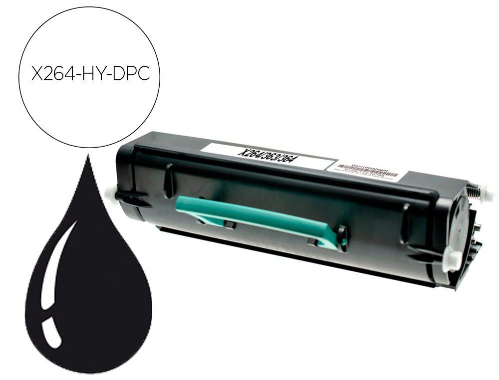 Toner laser compatible dpc lexmark x264h11 noir