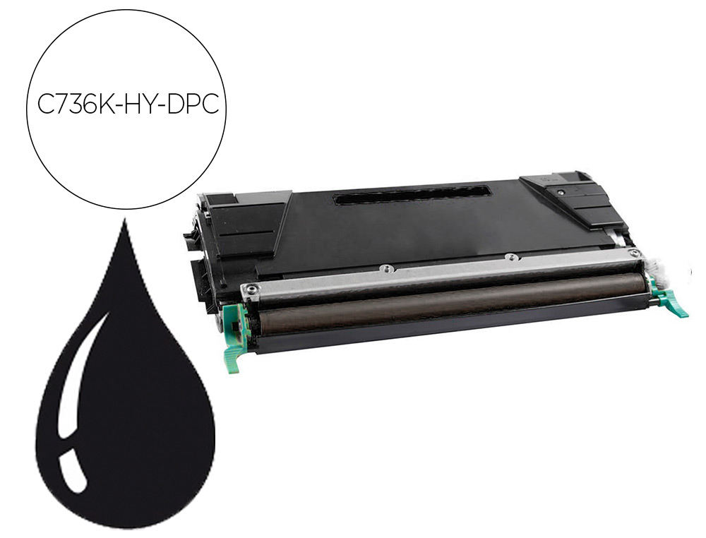 Toner laser compatible dpc lexmark c736h2kg noir