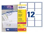 Etiq.las. 63.5x72 l7164 b/1200etiquette adresse laser - avery - 63.5x72mm - 100 feuilles