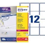 Etiq.las. 63.5x72 l7164 b/1200etiquette adresse laser - avery - 63.5x72mm - 100 feuilles