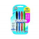 Stylo-gel flexgrip 0,7mm retr.stylo a bille retractable - flexgrip gel - pointe moyenne - lot de 4