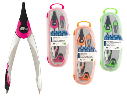 Compas liderpapel adaptateur universel et mines coloris    assortis