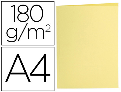 Chemise liderpapel papier cartonne 180g/m2 310x230mm    document a4 coloris jaune     pastel