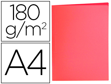 Chemise liderpapel papier cartonne 180g/m2 310x230mm    document a4 coloris rouge     pastel