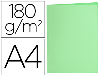 Chemise liderpapel papier cartonne 180g/m2 310x230mm    document a4 coloris vert      pastel