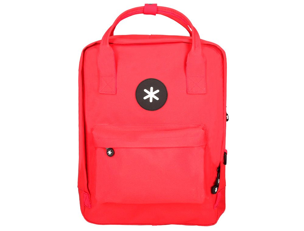 Sac dos antartik 1 compartiment ordinateur portable 18" poche exterieur fermeture eclair dim. 300x115x390mm rouge