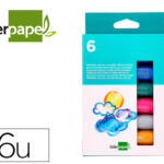 Gouache liderpapel solide baton de 10gr sans solvant    sechage rapide coloris        assortis boite de 6 unites