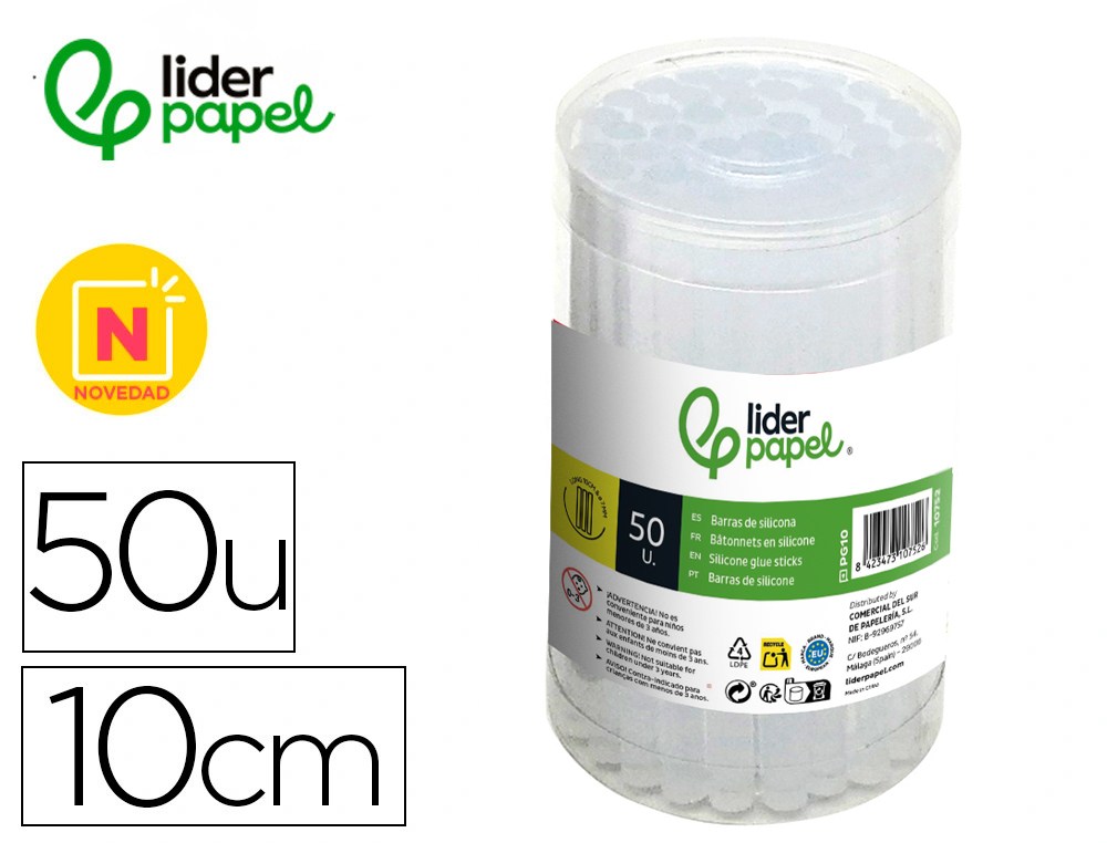 910752g-1.jpg Baton de colle liderpapel 7x100mm boite 50 unites – Image 1
