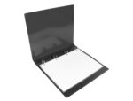 Classeur liderpapel 4 anneaux 25mm a4 260x315mm polypropylene dos 40mm porte-cartes visite coloris noir – Image 8