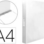 Classeur liderpapel 4 anneaux 25mm a4 260x315mm polypropylene dos 40mm porte-cartes visite coloris transparent