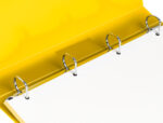 Classeur liderpapel 4 anneaux 25mm a4 260x315mm polypropylene dos 40mm porte-cartes visite coloris jaune – Image 9