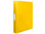 Classeur liderpapel 4 anneaux 25mm a4 260x315mm polypropylene dos 40mm porte-cartes visite coloris jaune – Image 2